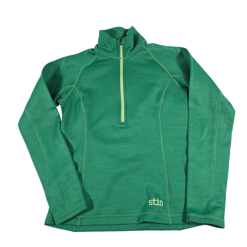 Stio Womens Turpin Half Zip Pullover Green Heather Fleece Style 100043 Size S